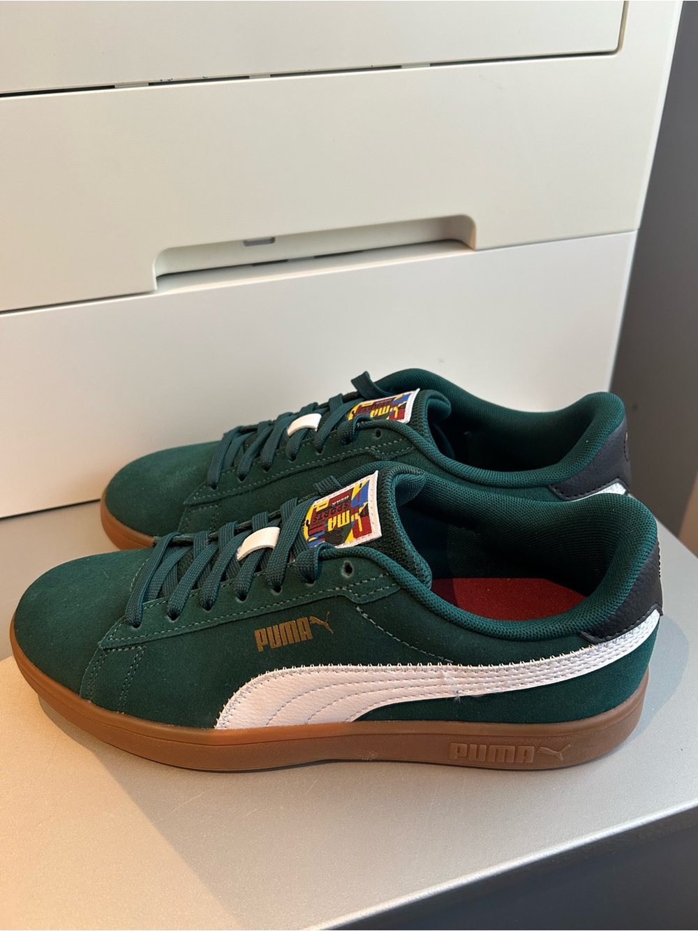 Puma Men's Green Suede Sneakers Size 7